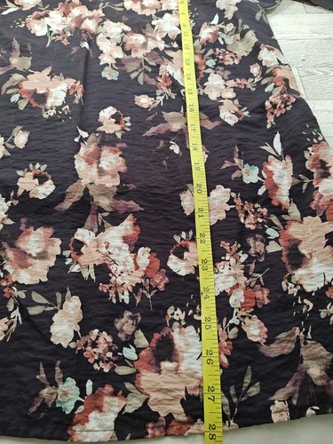 J Jill Pastell Blumen 3/4 Ärmel schwarz Bluse Damen Medium Petite V-Ausschnitt Top  - Bild 7 von 10