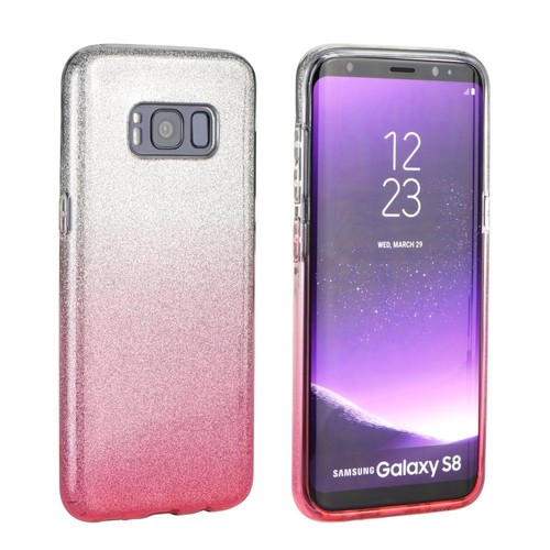  Shine Glitter Blink Ombre Bling Cover Phone Case Pink For Samsung Galaxy M20 - Picture 5 of 6