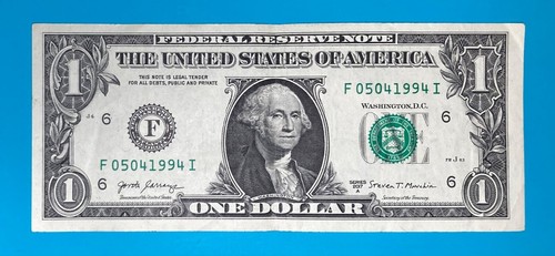 May 4, 1994 / 5 April 1994 (F 05041994 I) BIRTHDAY Note $1 One Dollar Bill - Picture 2 of 4