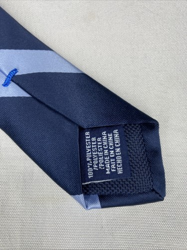 Nautica necktie men's blue striped polyester tie - Picture 3 of 5