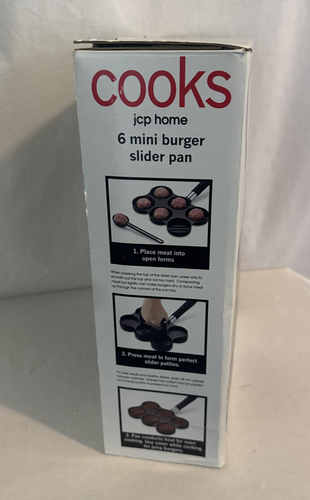 BRAND NEW! COOKS by JCP Home Slider Station Mini Hamburger Press Pan Makes 6 - Picture 3 of 4