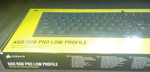 CORSAIR K60 RGB PRO Low Profile Wired⌨️Mechanical Gaming Keyboard Black ⌨️ - Picture 6 of 12