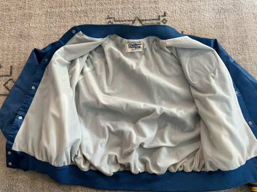 VIntage Chalk Line Los Angeles LA Rams St Louis Snap Jacket Adult XL Blue Lined - Picture 4 of 9