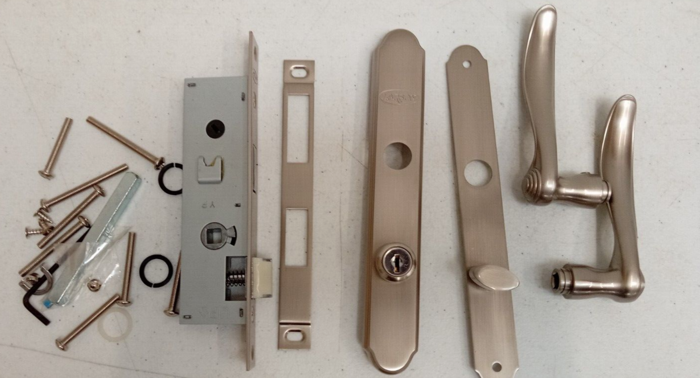 Certified Storm Door Revere Mortise Handle Set (Brushed Nickel