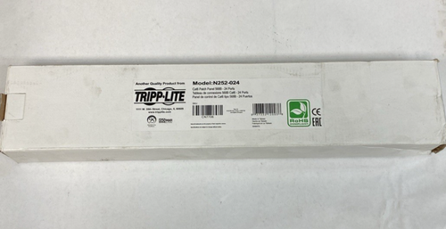 Tripp Lite N252-024 24-Port Cat6 Cat5 Patch Panel Rackmount 110 Punch Down RJ45