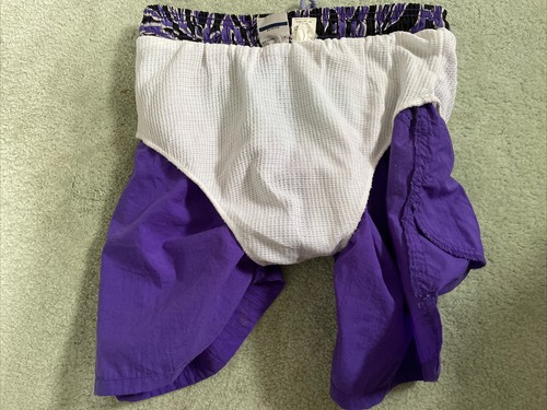 Vintage OP (Ocean Pacific) Boys Purple Bathing Suit Trunks Size Medium - Picture 8 of 9
