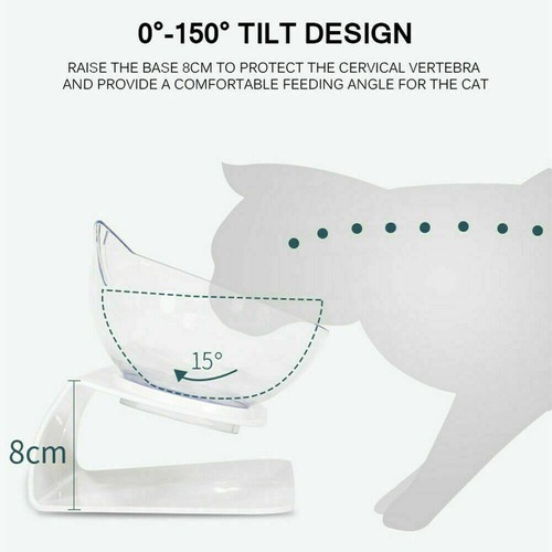 1x Cat Dog Pet Feeder Double Elevated Bowl Food Water Raised Lifted Stand Bowls - Picture 4 of 12