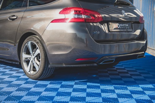 Difusor de aletas de aproximación trasera para Peugeot 308 SW Mk2 FL negro brillante - Imagen 3 de 7