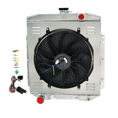 3-Row Radiator Shroud Fan Kits For 1954~1956 Ford Fairline Country Squire V8#