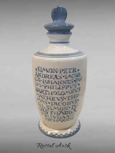 165259 bezaubernd alte APOTHEKER-Flasche 12 Apostel "Philippus" Ulmer Keramik - Picture 2 of 3