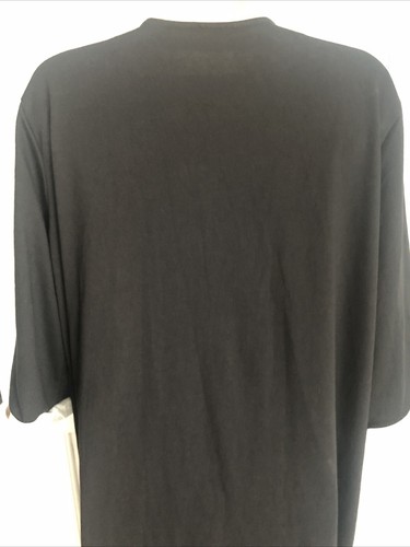 Ekouaer House Dress Nightgown Size L Full Zip Front Pockets 1/2 Sleeves Black - Picture 10 of 20