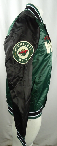 Minnesota Wild NHL Starter Men's Snap-Up Satin Jacket - Picture 9 of 13