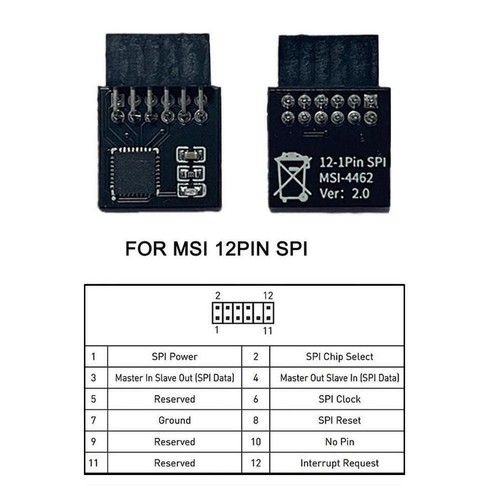 Tpm-2.0 Security Module Supports Multi-brand Motherboards 14 12 W9N5 18 K6N5 - Bild 6 von 12