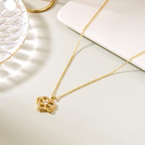 Infinity Heart Necklace for Women,14 karat gold-plated necklace, Love To my mom - Bild 5 von 7