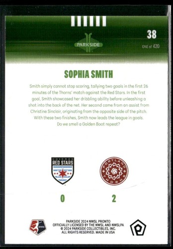 2024 PARKSIDE NWSL WOMEN'S SOCCER PRONTO SP NUMBERED PARALLELS-PICK FROM LIST! - Picture 77 of 394