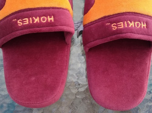 2002 Virginia Tech Hokies College Sports Team Fan Slippers By Comfy Feet:SIZE XL - Picture 4 of 12