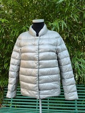 Herno Ladies Silver Puffer Jacket Packable Goose Down It 40 / Uk 8