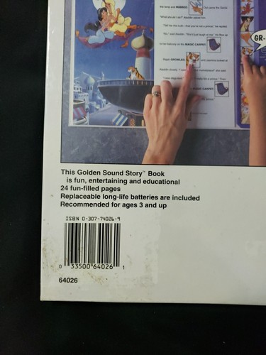Vintage Disney Golden Sound Story Book ALADDIN Electronic Storybook New Sealed - Picture 7 of 8