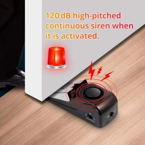 Portable 120dB Door Stop Alarm Door Lock Kit Home Travel Security Safety System - Picture 2 of 17