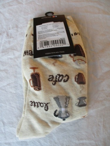 HOTSOX Women's Cafe Coffee Themed Socks Espresso Java Brew Socks - Picture 2 of 2
