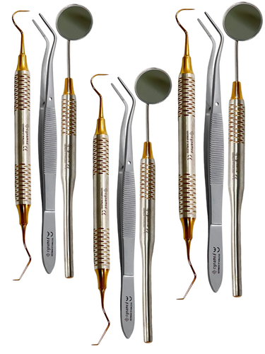 German Reusable Basic Dental Set Mirror Explorer College Plier Dental Instrument - Picture 3 of 67