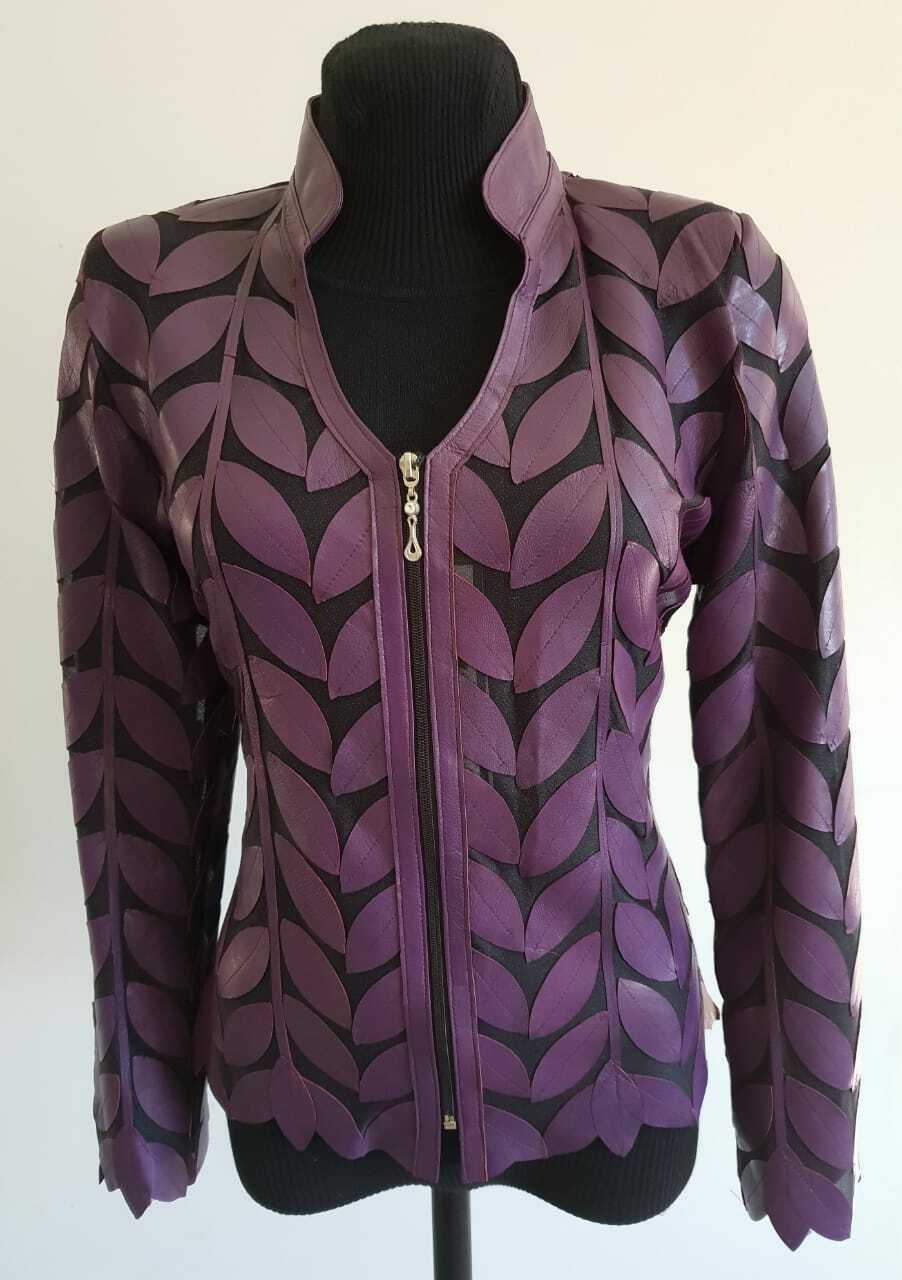 White Snake Pattern Woman Leather Jacket Women Coat Zipper Short V Collar D8 - Picture 9 of 102
