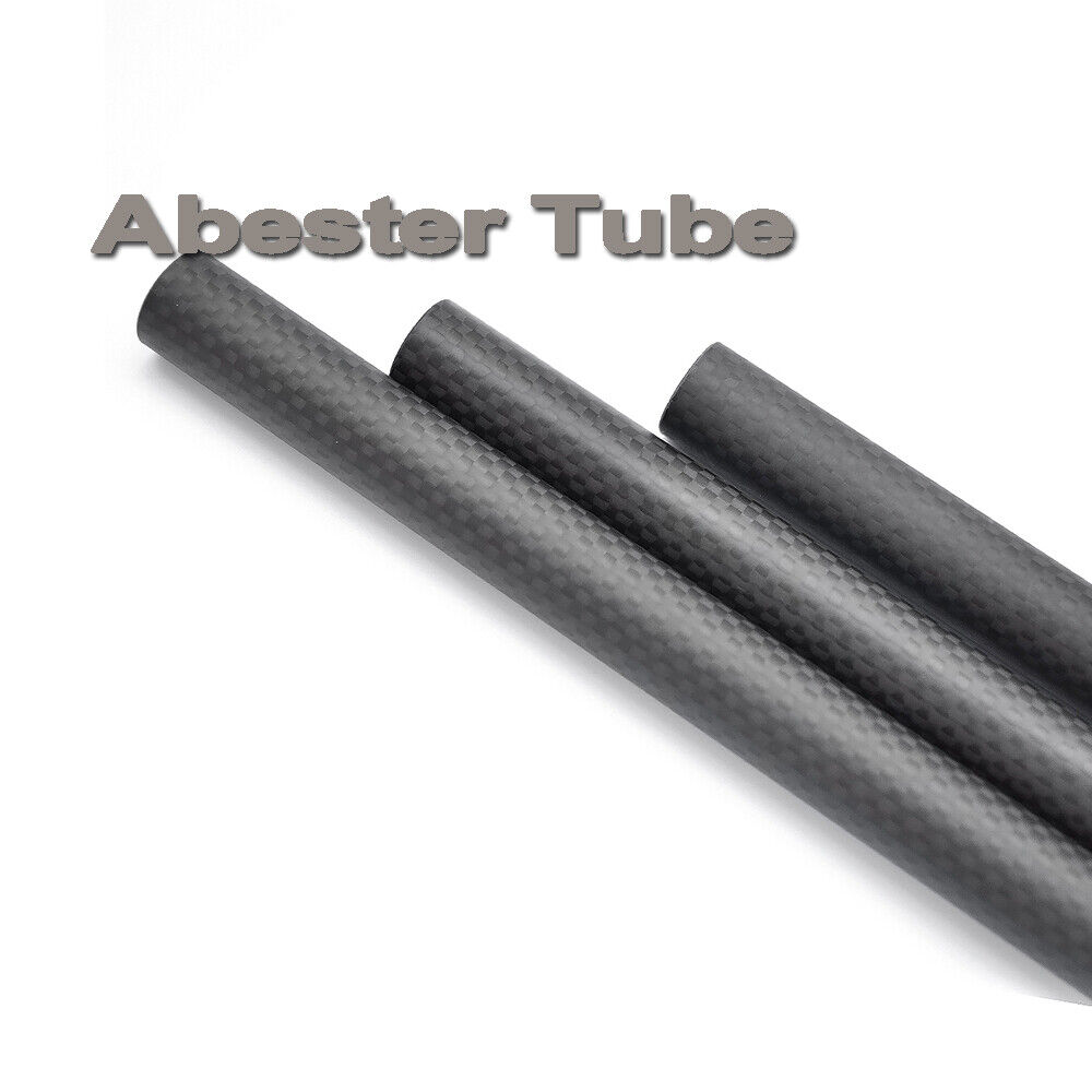 Carbon Fiber Tube OD 30 32 33 34 35 36 38 40mm x L500mm Roll Wrapped 1-2pcs 3K - Picture 2 of 3