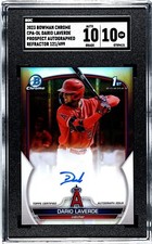 Dario Laverde - 2023 Bowman Chrome #CPA-DL - Refractor Auto 121/499 SGC 10/10