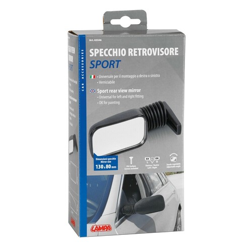 SPECCHIO SPECCHIETTO RETROVISORE LATERALE UNIVERSALE PER AUTO SINISTRA DESTRA  - Afbeelding 2 van 5