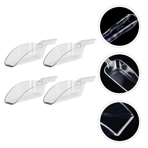 4 Pcs Measuring Cup Spatula Big Scoop for Popcorn Ice Cube Freezer Bin - Picture 4 of 12