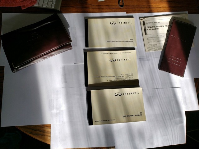 00 2000 Infiniti I30 owners manual