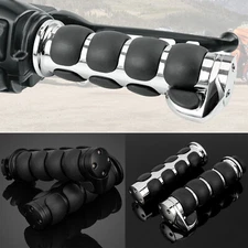 1" Motorcycle Handlebar Hand Grips & Throttle For Harley Touring Road King Glide