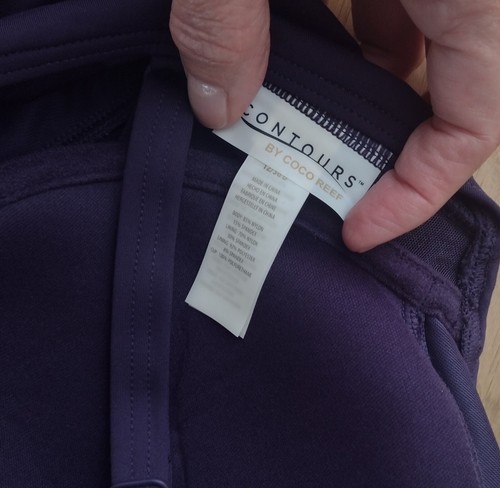 Traje de baño Contours Coco Reef 12/36D forma púrpura de una pieza UW inmersión nuevo sin etiquetas - Imagen 4 de 5