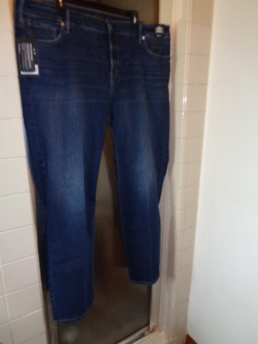SILVER Elyse Plus size 22W L31 Curvy Straight leg Indigo Blue Jeans Stretch NEW - Picture 3 of 7