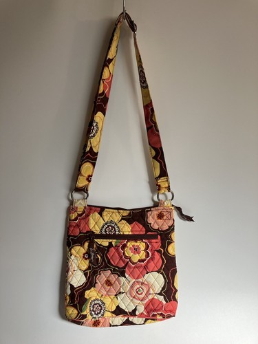 Vera Bradley Buttercup Hipster Crossbody Floral Purse Bag Strap Zip Pockets EUC - Picture 8 of 17