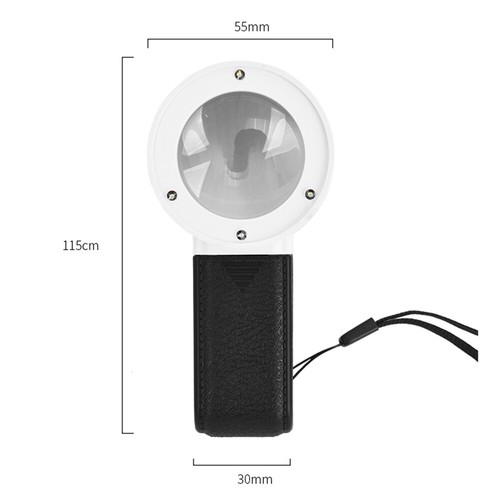 30x Handheld Magnifying Glass w/ 4LED Lights Illuminated Magnifier (White) . - Photo 3 sur 4
