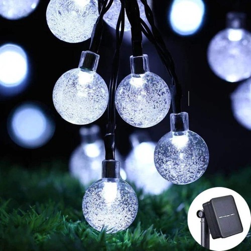 SOLAR POWERED String Lights LED Retro Bulb Garden Outdoor Fairy Ball Hangin Lamp - Picture 19 of 34