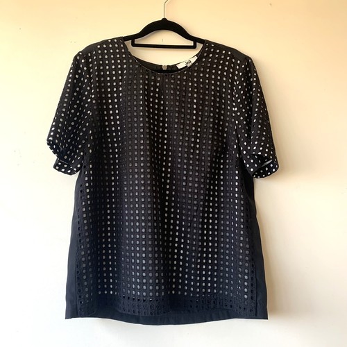 Ladies JAG 100% Cotton Dressy Business Blouse with Zipper - Size 14 - Preowned