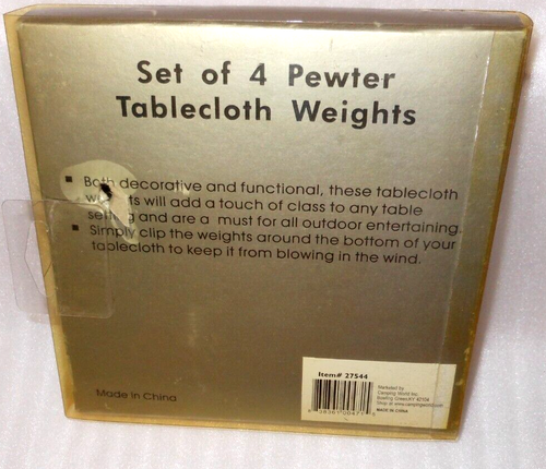Camping World Pewter Tablecloth Weights Cowboy Boot Hat Cactus Wagon Clip On's - Picture 7 of 7