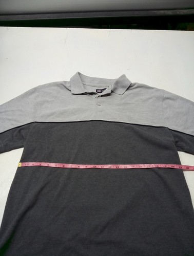 Faded Glory Polo Shirt Men's Size Large Short Sleeve 100% Cotton Casual Grey 2 T - Picture 3 of 5