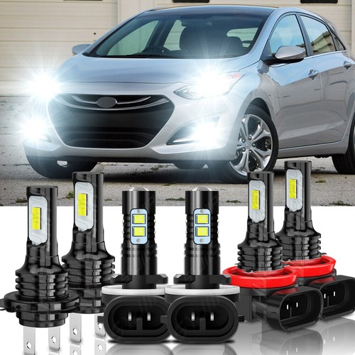 For Hyundai Elantra 2013-2018 Kit H7 H11 LED Headlight 881 Fog Light Combo Bulbs - Picture 1 of 12