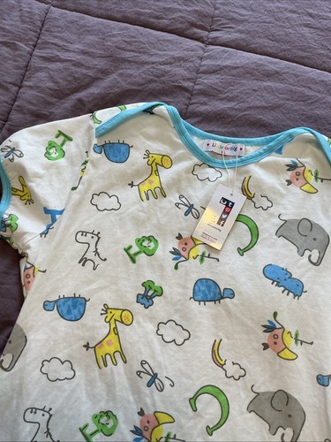 Adult Snap Crotch Strampler Pyjama Magic ABC Kinderzimmer NEU Adult Baby XL - Bild 2 von 4