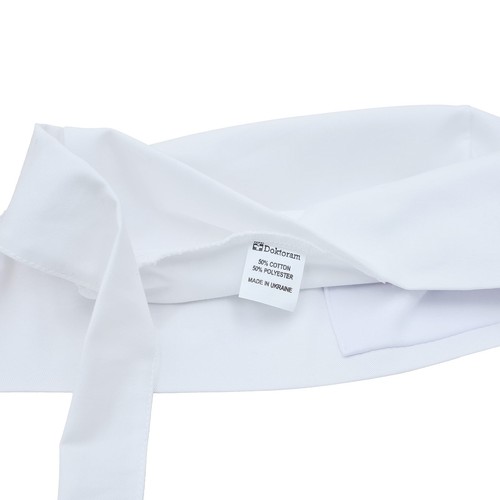 Adjustable Nurse Hat for Women Unisex Scrub Cap White with Buttons - Picture 8 of 9