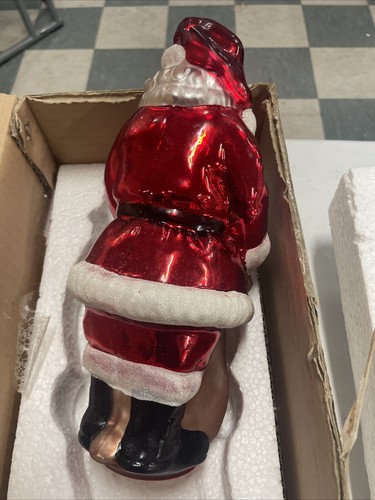 PESCHKA Vintage 1996 Large Glass Santa Claus Christmas Table Decor - Picture 6 of 21