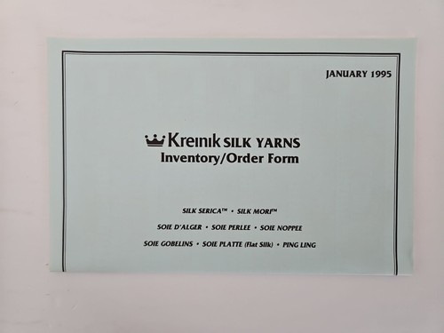 RARE HTF Kreinik Au Ver A Soie 100% Pure Dye Silk Thread Color Sample Book - Picture 7 of 7