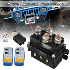 12V 500A HD Contactor Winch Control Solenoid Relay Twin Wireless Remote Recovery