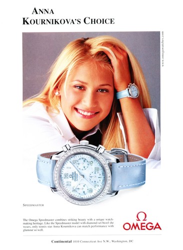 OMEGA OROLOGIO RIVISTA promo annuncio #063 ORIGINALE ANNA KOURNIKOVA - Foto 6 di 8