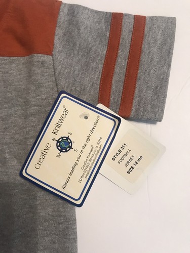 T-shirt stile calcio University of Texas nuova con etichetta taglia 12 mesi bambino - Foto 4 di 4