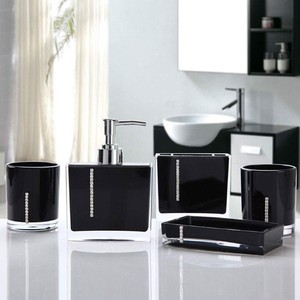 5tlg Badset Badezimmer Zubehor Set Seifenspender Zahnputzbecher