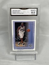 Michael Jordan 2002 UD Exclusive Collectors Club #NBA20 GMA Graded 8.5 NM MT+
